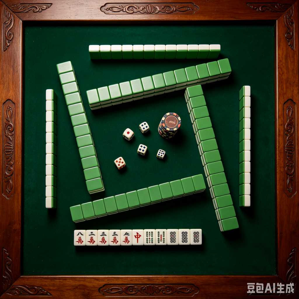 carved pattern mahjong set