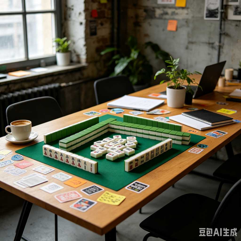 artistic mahjong tiles set